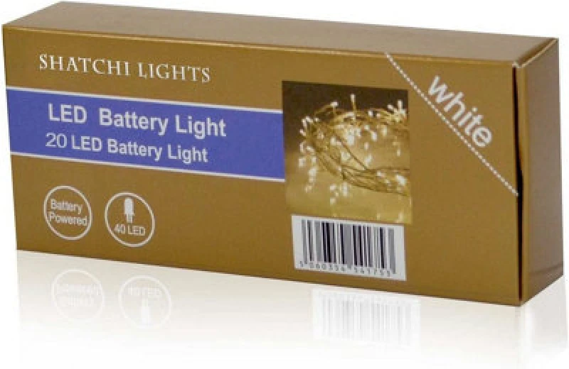 Image of Shatchi 20 LED Wire String Fairy Clear White Xmas Decoration Lights