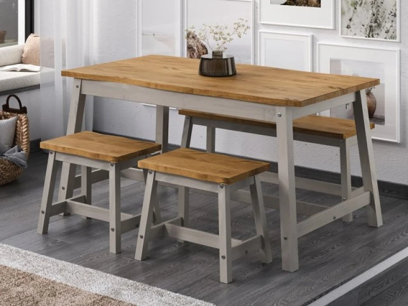 Image of Core Corona Grey Edge Large Dining Bench