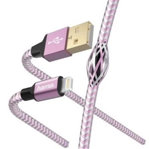 Image of Hama| "Reflective Charging/Data Cable, Lightning, 1.5 m Lavender