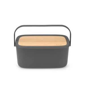Image of Brabantia Dark Grey Nic Bread Bin Dark Grey