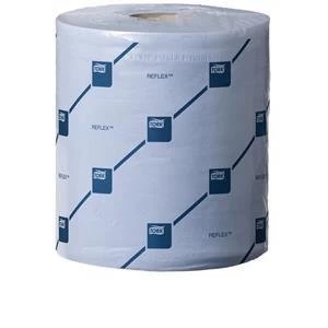 Image of Original Tork Reflex Wiper Roll Blue 2 Ply 429 Sheets Pack of 6