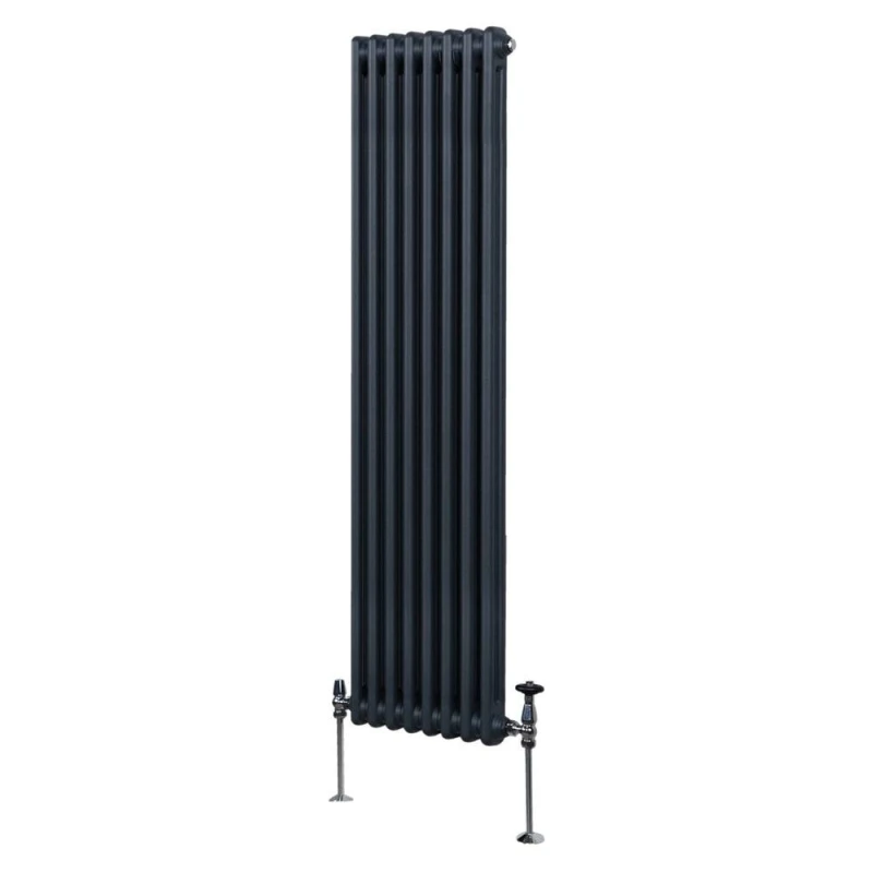Image of Monstershop Traditional 2 Column Radiator - 1800 x 382mm - Anthracite Grey unisex