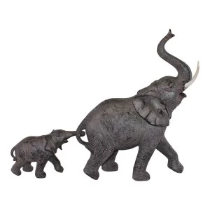 Image of Elephant With Baby Ornament