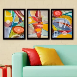 Image of 3SC22 Multicolor Decorative Framed Painting (3 Pieces)