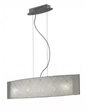 Image of Ceiling Pendant 5 Light Polished Chrome, Glass