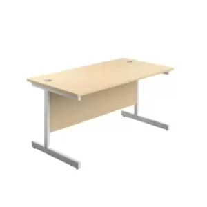 Image of 1800 X 600 Single Upright Rectangular Desk Maple-White
