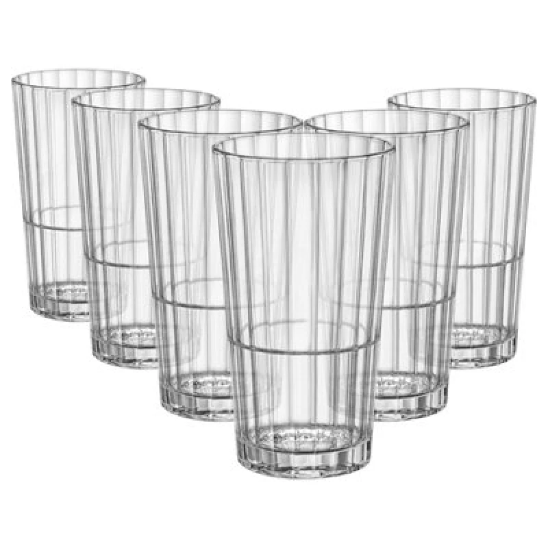 Image of Bormioli Rocco Oxford Bar Stacking Highball Glasses - 395ml - Clear - Pack of 6 Clear unisex