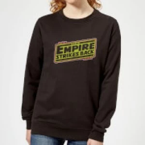 Image of Star Wars Empire Strikes Back Logo Womens Sweatshirt - Black - S