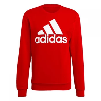 Image of adidas Essentials Big Logo Sweatshirt Mens - Scarlet / White