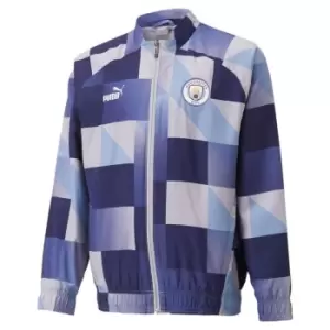 Image of Puma Manchester City Pre Match Jacket 2023 Juniors - Grey