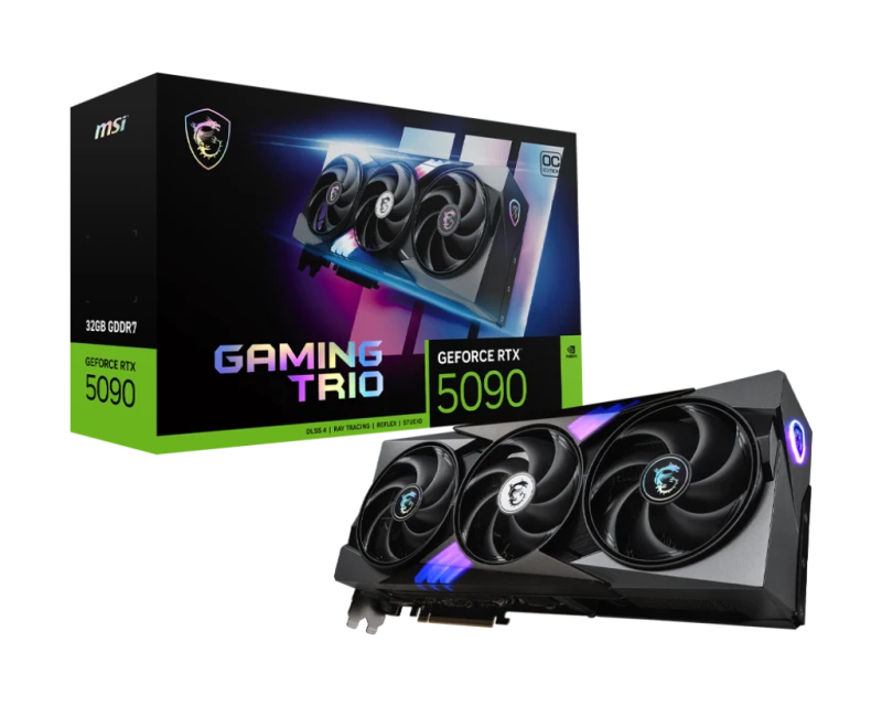 Image of MSI NVIDIA GeForce RTX 5090 32G GAMING TRIO OC GDDR7 Graphics Card