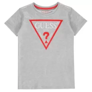 Image of Guess Logo T Shirt - Light Grey M90