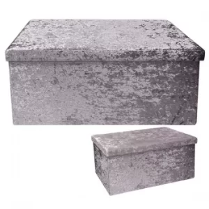 Image of Large Dark Grey Velvet Folding Box