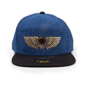 Image of Warhammer 40K - Space Marines Gold Logo Unisex Snapback Baseball Cap - Blue/Black