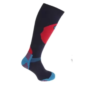 Image of Mens High Performance Extra Comfort Ski Socks (1 Pair) (6-11 UK) (Navy/Red/Blue)