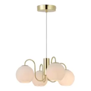 Image of Franca Multi Arm Pendant Ceiling Light Brass E14