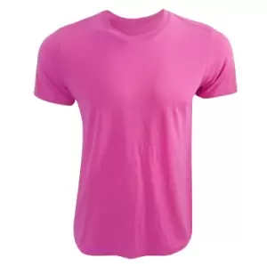 Image of Canvas Unisex Poly-Cotton Short Sleeve T-Shirt (L) (Neon Pink)