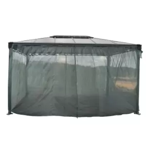 Image of Palram - Canopia Martinique Rectangular Gazebo Netting Set- Grey