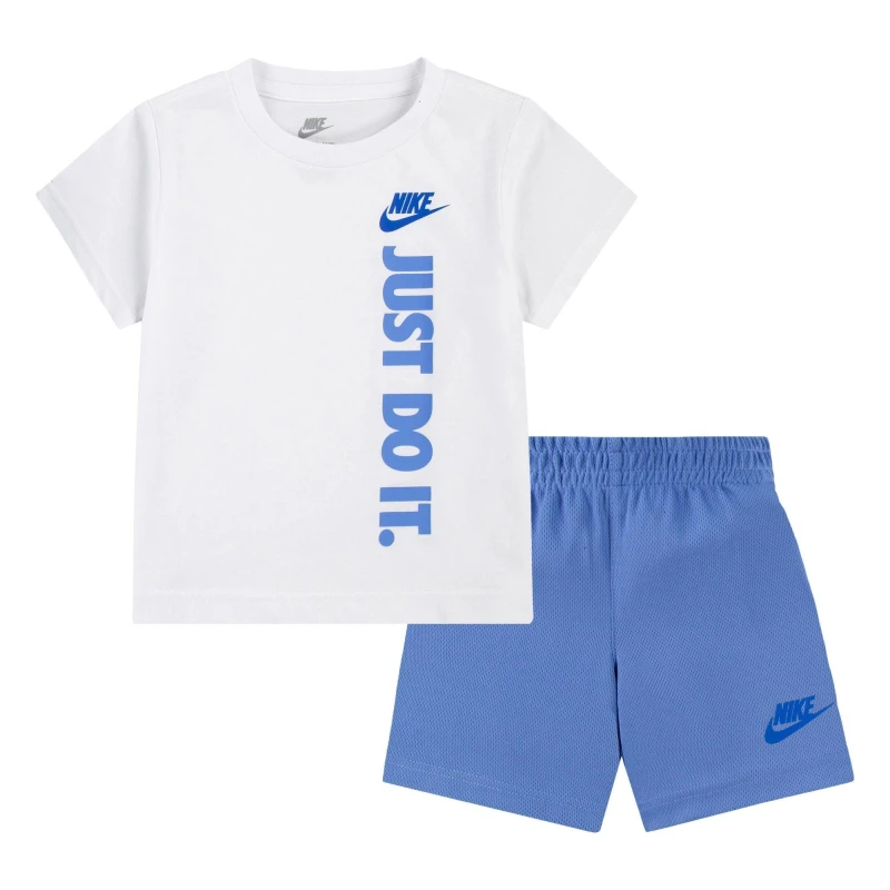Image of Nike T-Shirt and Shorts Set Infants - White White 3 - 4 Years