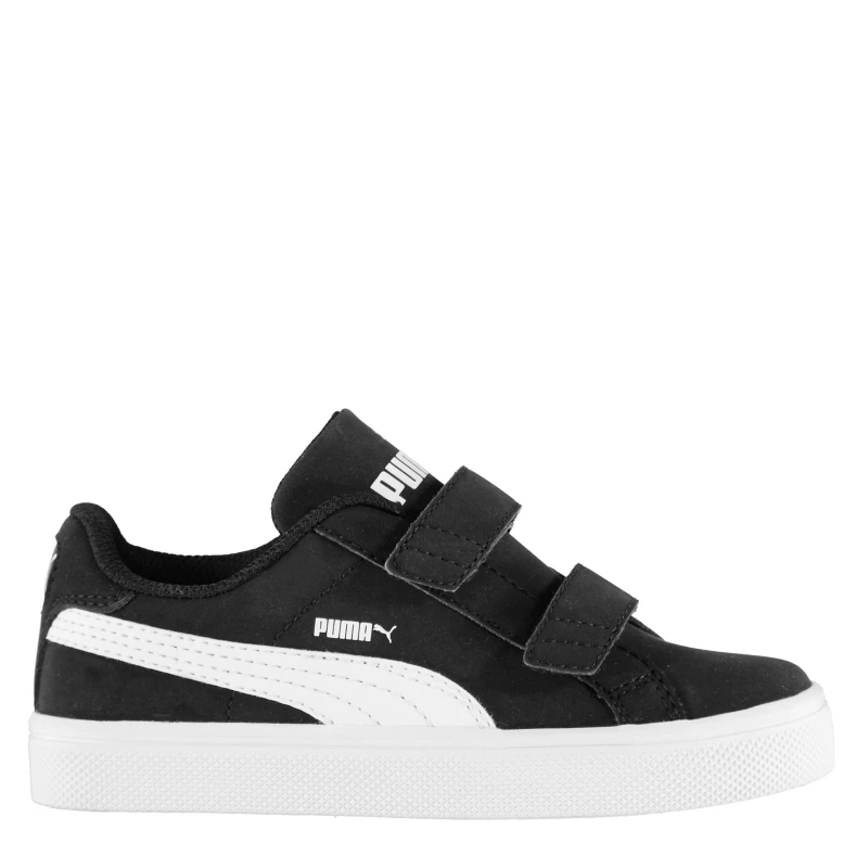 Image of Puma Smash Vulc Child Boys Trainers Low Trainers C10 (28) Black 03364740100