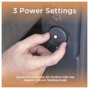 Image of Warmlite WL43003YDT 1 5kW Oil Filled Radiator with Timer in Black