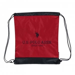 Image of US Polo Assn Bump Gym Bag - Navy/Red 260