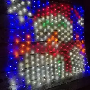 Image of Samuel Alexander - H1.2 x 1.3m Premier Indoor Outdoor Snowman Christmas Net Light with 320 led