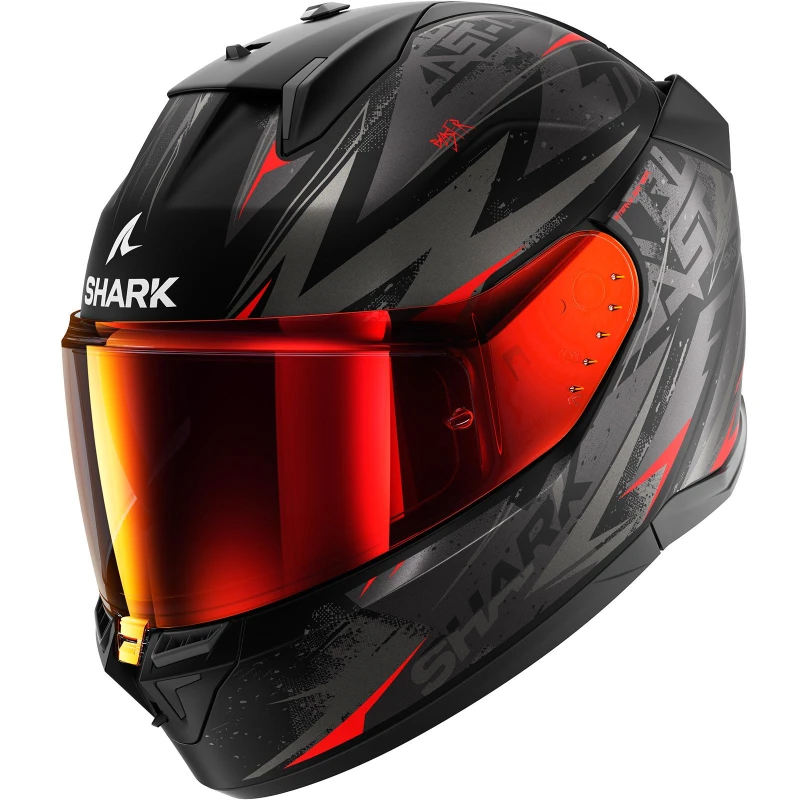 Image of Shark D-Skwal 3 Blast-R Mat Motorcycle Helmet XXL Matt Black Anthracite Red (KAR) Matt Black Anthracite Red