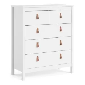 Image of Barcelona Chest 3+2 Drawers In White