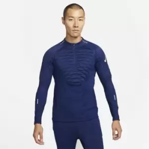 Image of Nike Therma-Fit Strike Winter Warrior Drill Top Mens - Blue
