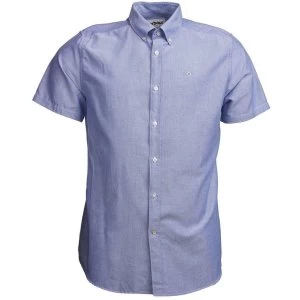 Image of Barbour Mens Oxford 3 S/S Tailored Shirt Pink Small