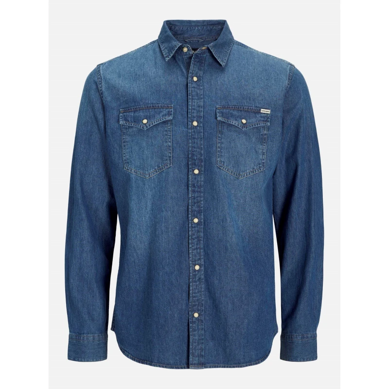 Image of Jack and Jones Sheridan Denim Shirt Mens Mid Blue Denim male M