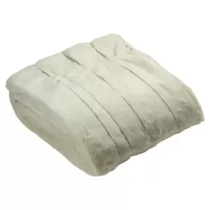 Image of Paoletti Empress Faux Fur Throw Polyester Cream 180 x 130cm