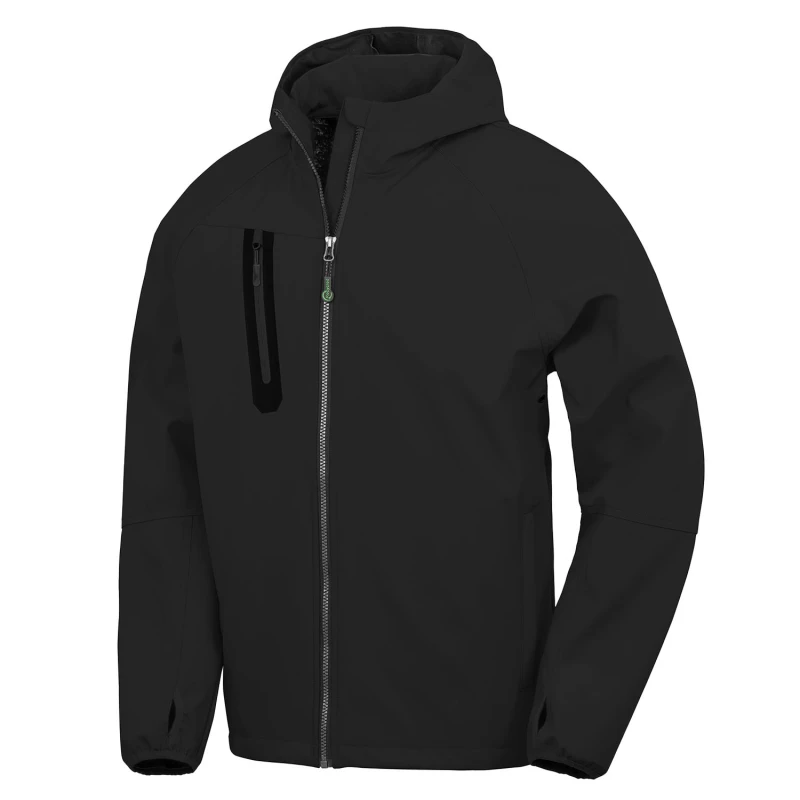 Image of Result Result Men 3 Layer Hooded Soft Shell Jacket in Black Size: Small Black S Male 5063703957519