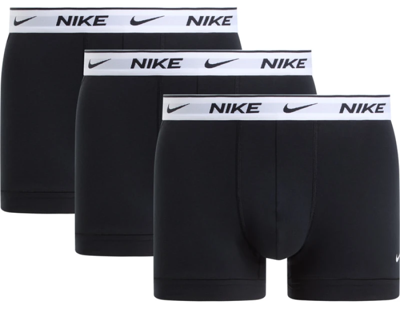 Image of Nike Essential Cotton Stretch Trunk 3 Boxer Shorts Black C6d7 XL