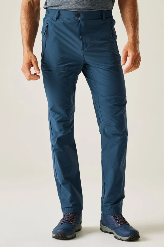 Image of Regatta Regatta Men 'Highton' Hiking Trousers in Dark Navy Size: 38R Dark Navy 38R Male 5063019995755