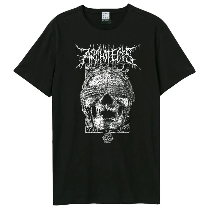 Image of Amplified Mens Skull Death Metal Architects T-Shirt in Black Size: XS Black Male XS