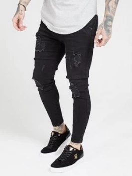 Image of Siksilk Distressed Skinny Denims