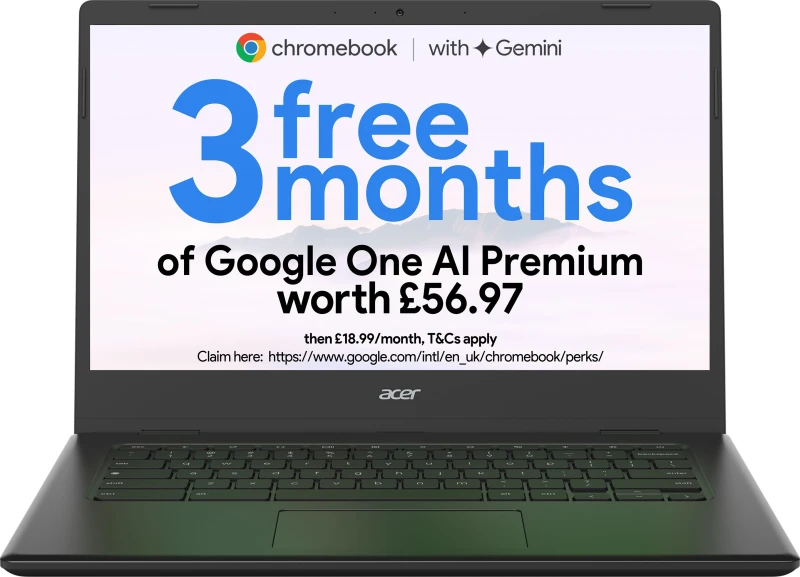 Image of Acer 14" Chromebook 314 CBOA314-1H - Black