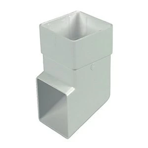 Image of FloPlast RBS3W Square Line Downpipe Shoe - White 65mm