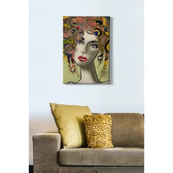 Image of Kanvas Tablo (50 x 70) - 48 Multicolor Decorative Canvas Painting