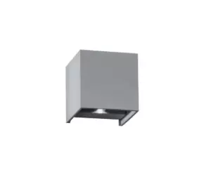 Image of ALFA Outdoor LED 2 Light Up Down Light Grey, IP54 585lm 4000K 10x10x10cm