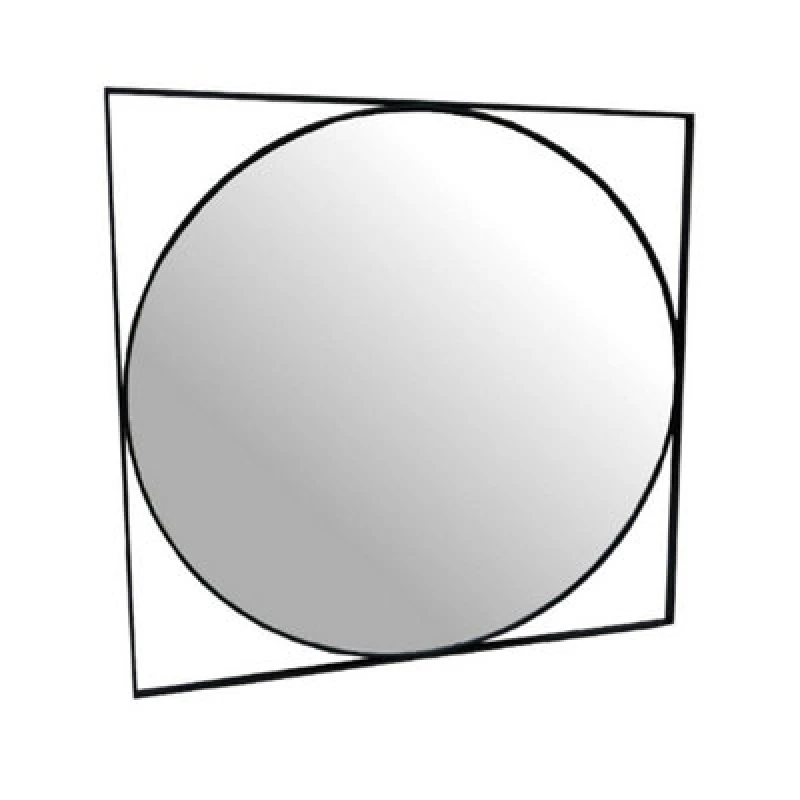 Image of Buttercup Farm Isaac Mirror - Glass/iron - L1.5 X W97 X H97cm - Black