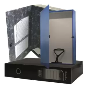 Image of Premier-Grip A4 Foolscap Box File - Blue - 375 x 242 x 75mm