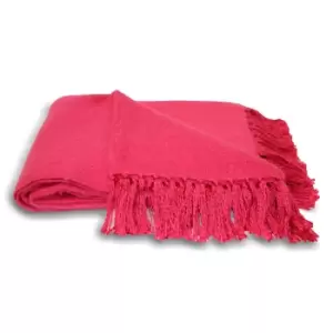 Image of Chiltern 127x180cm Throw Fuschia (Pink)