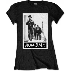 Image of Run RMC Paris Photo Ladies Medium T-Shirt - Black