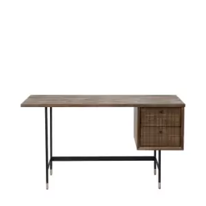 Image of Olivia's Ava 2 Drawer Desk in Acacia Wood