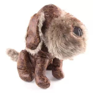 Image of Faux Leather Sitting Dog Doorstop