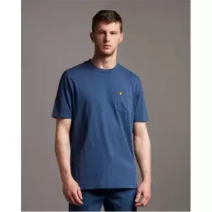 Image of Lyle and Scott Washed Relax Pocket T-Shirt Mens - Blue