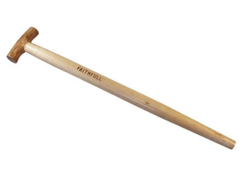 Image of Faithfull FSC Ash T Grip Straight Taper Spade Fork or Shovel Handle 0.7m FAIATSTFSC
